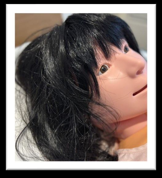 絡んで乱れたシミュレータのかつら
